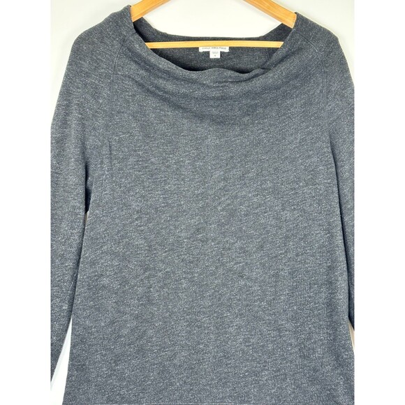 James Perse Top Womens 4 Large Charcoal Gray Lightweight Knit Elevated Basic - Picture 2 of 13